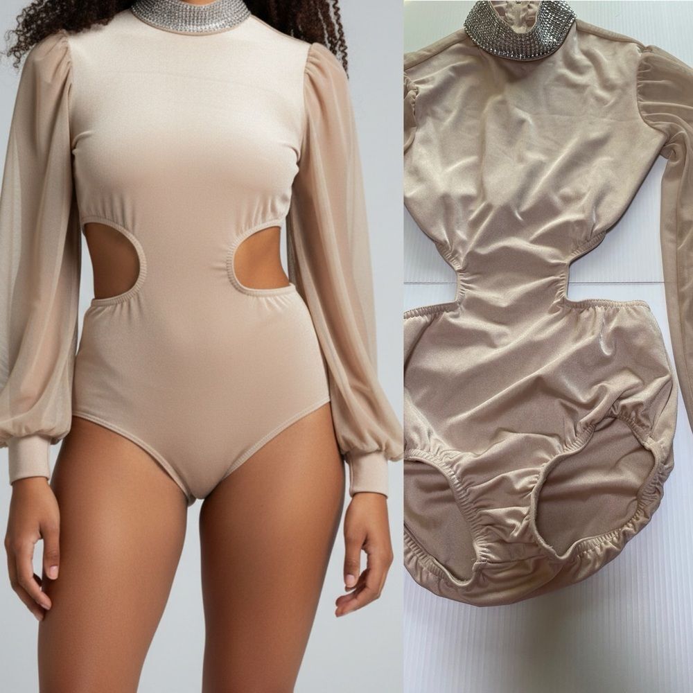 Kelle solo dance costume blush pink Starlet 2 piece leotard skirt teen XSA